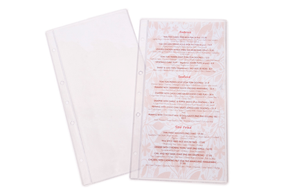 Restaurant Menu Sleeves